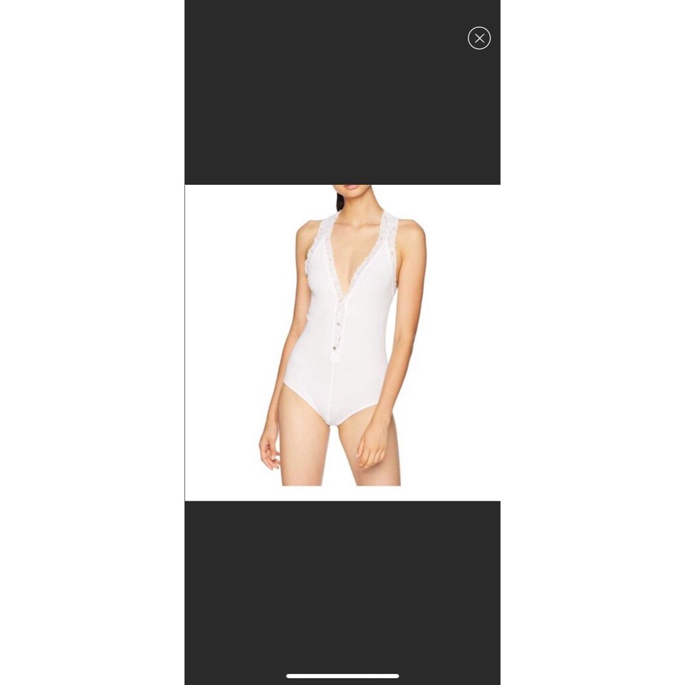 Free People White Bodysuit NWT sz L